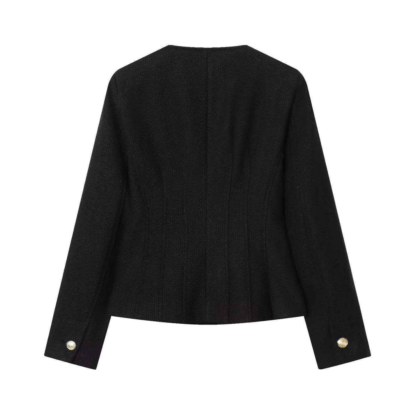 Women's O Neck slim single breasted Blazer Coat