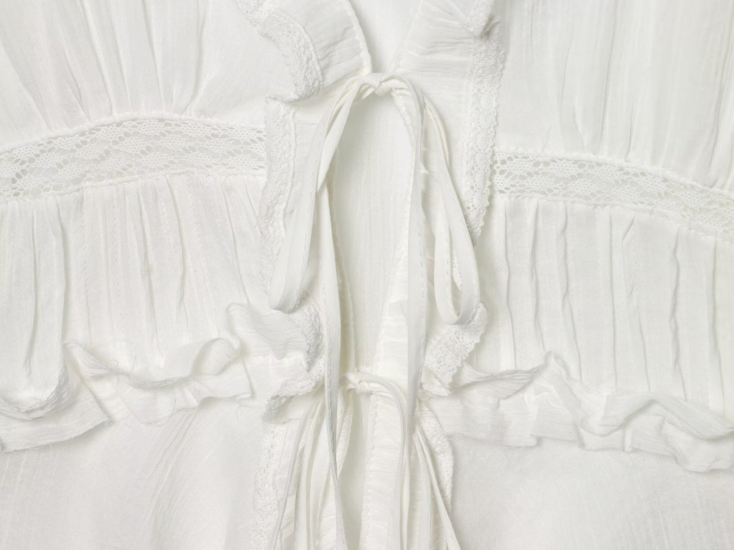 Women's layered decorative embroidered chiffon shirt