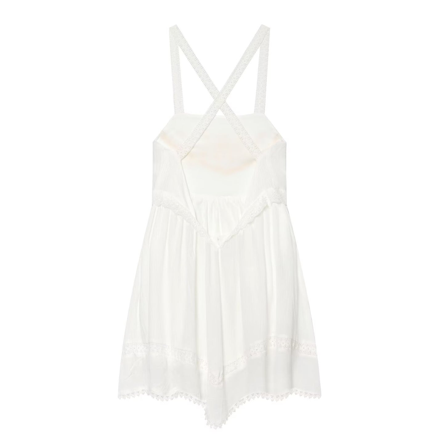 Women's chiffon embroidered mini dress