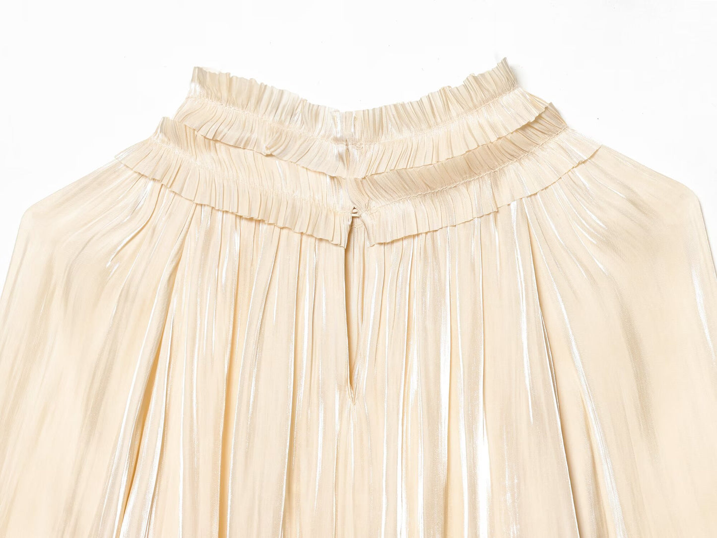 Women's casual shiny satin textured shirt
