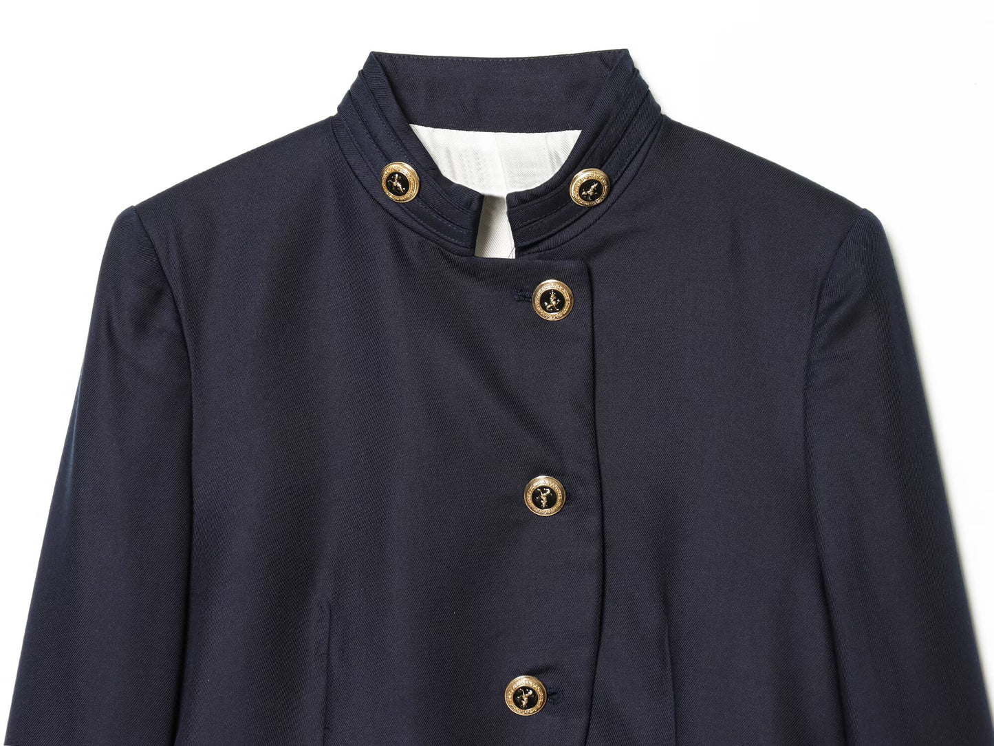 Women's gold button decoration slim Blazer Coat