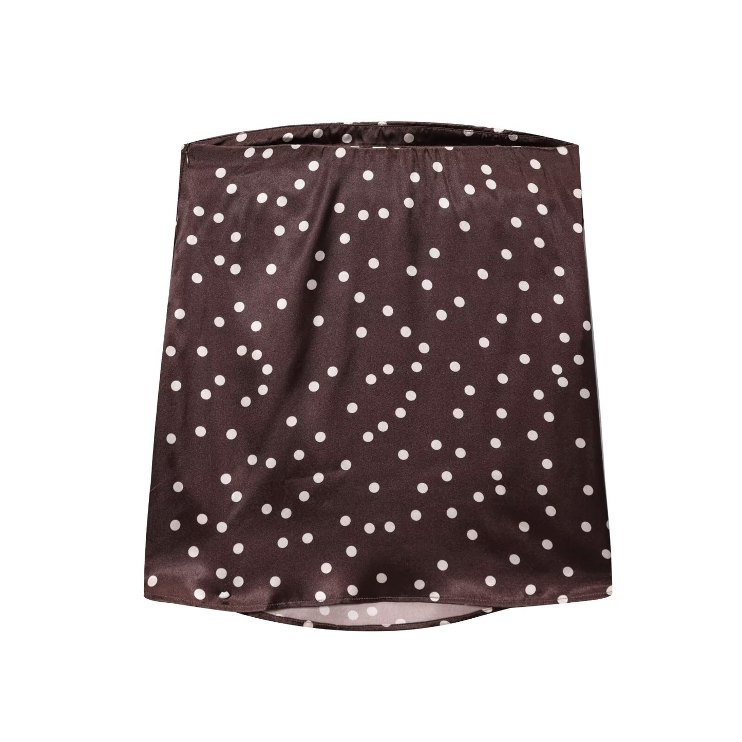 suit Women's 2 pieces satin textured polka dot strapless top+Pants