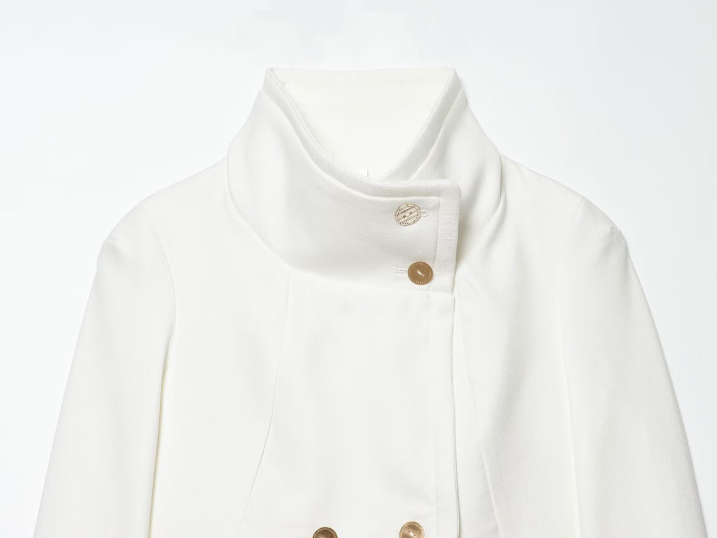 Women's spliced stand collar short jacket