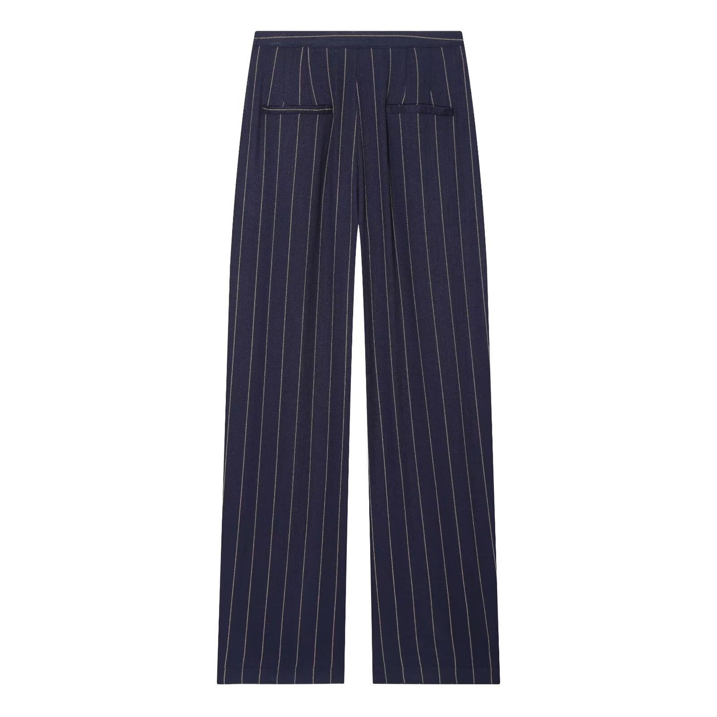 suit Women's 2 pieces linen blend striped jacket+Pants