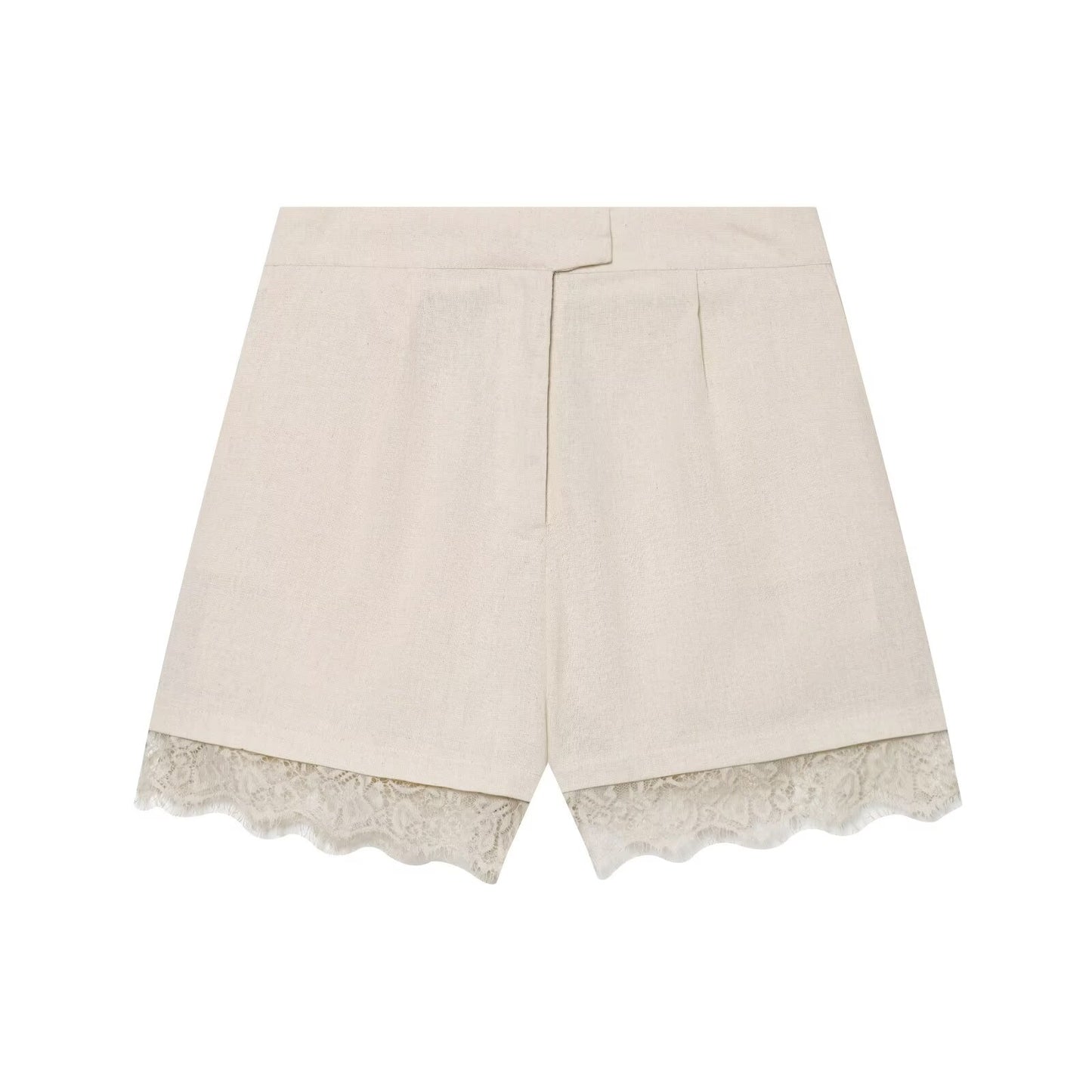 suit Women's 2 pieces lace hem short Blazer Coat+shorts