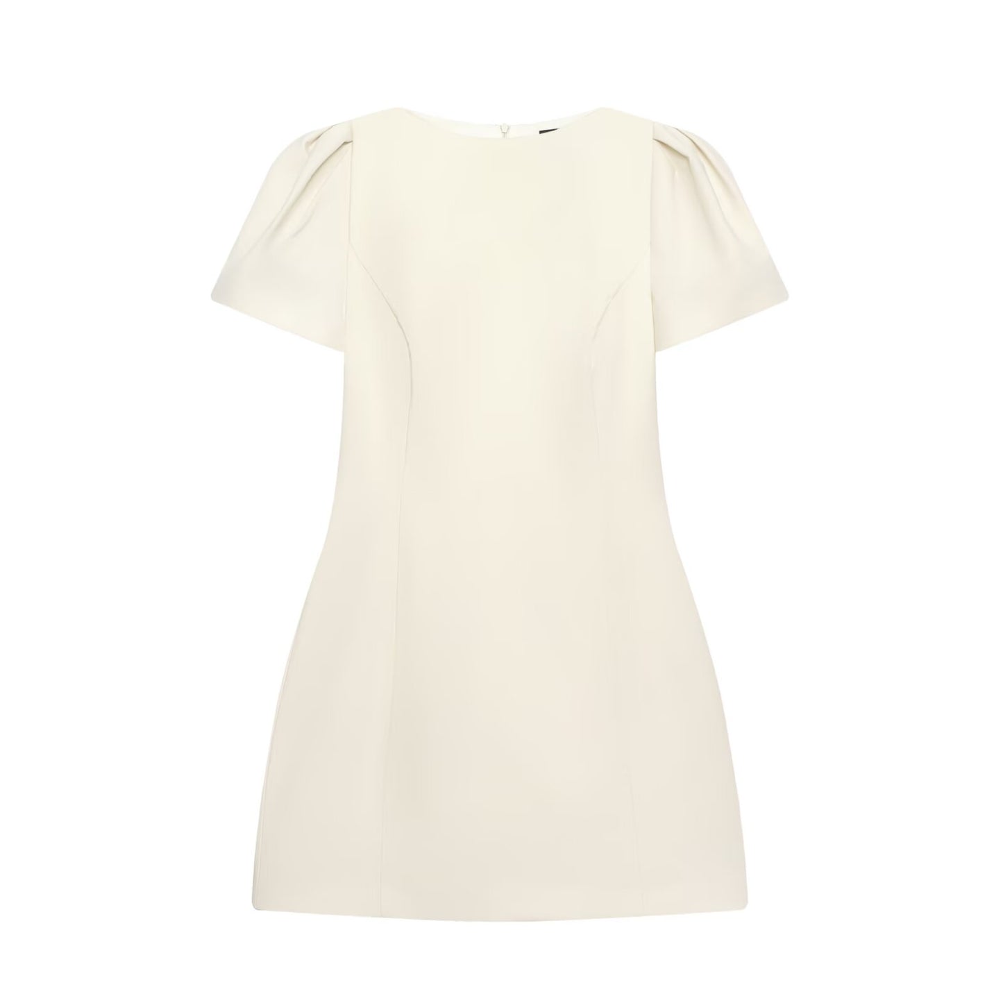 Women's pleated decorative short sleeved mini dress