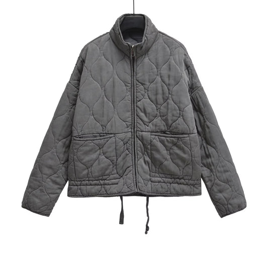 Women's loose standing collar warm cotton Coat