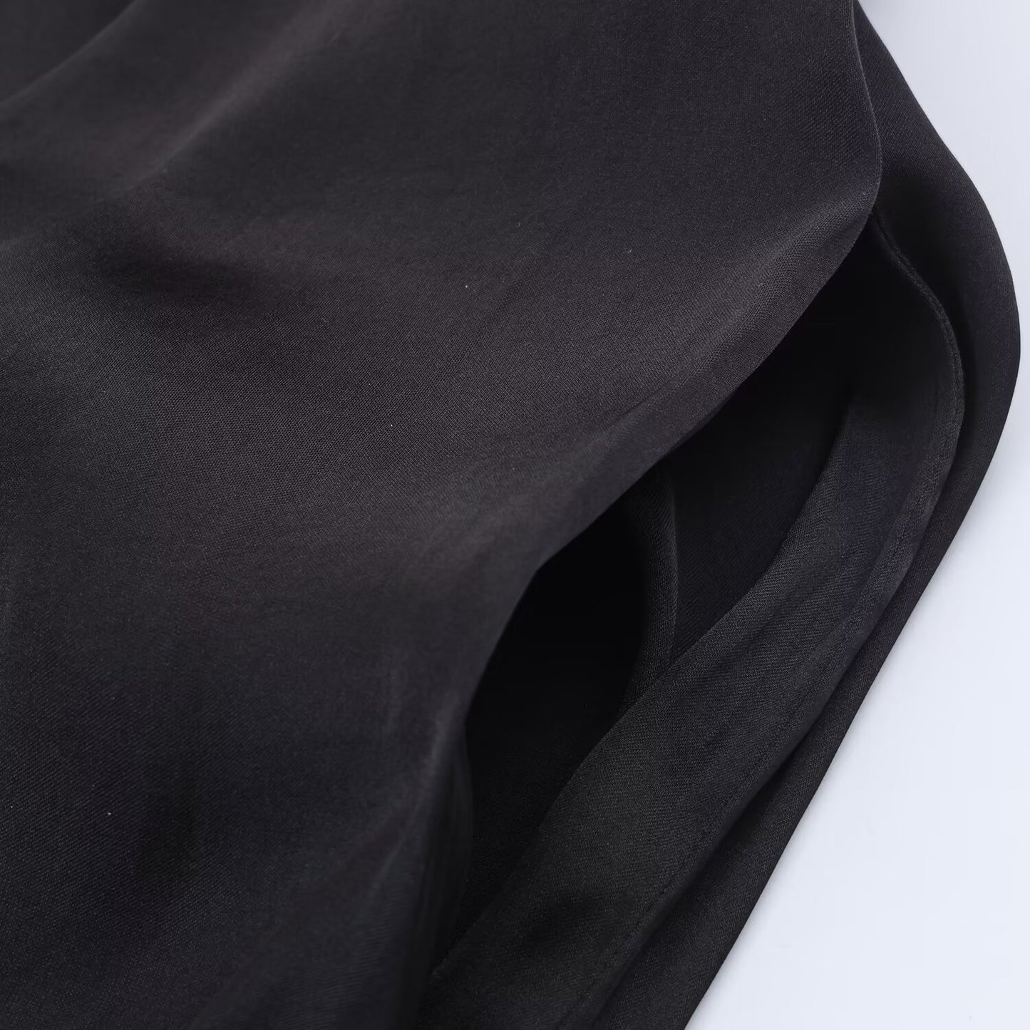 Women's satin textured hanging neck collar dress