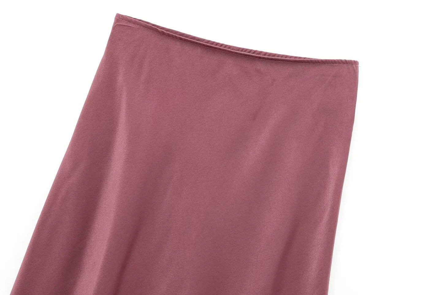 Women's new Chic fashion multi-color slim casual satin texture asymmetric MIDI skirt retro elastic waist women's skirt Mujer