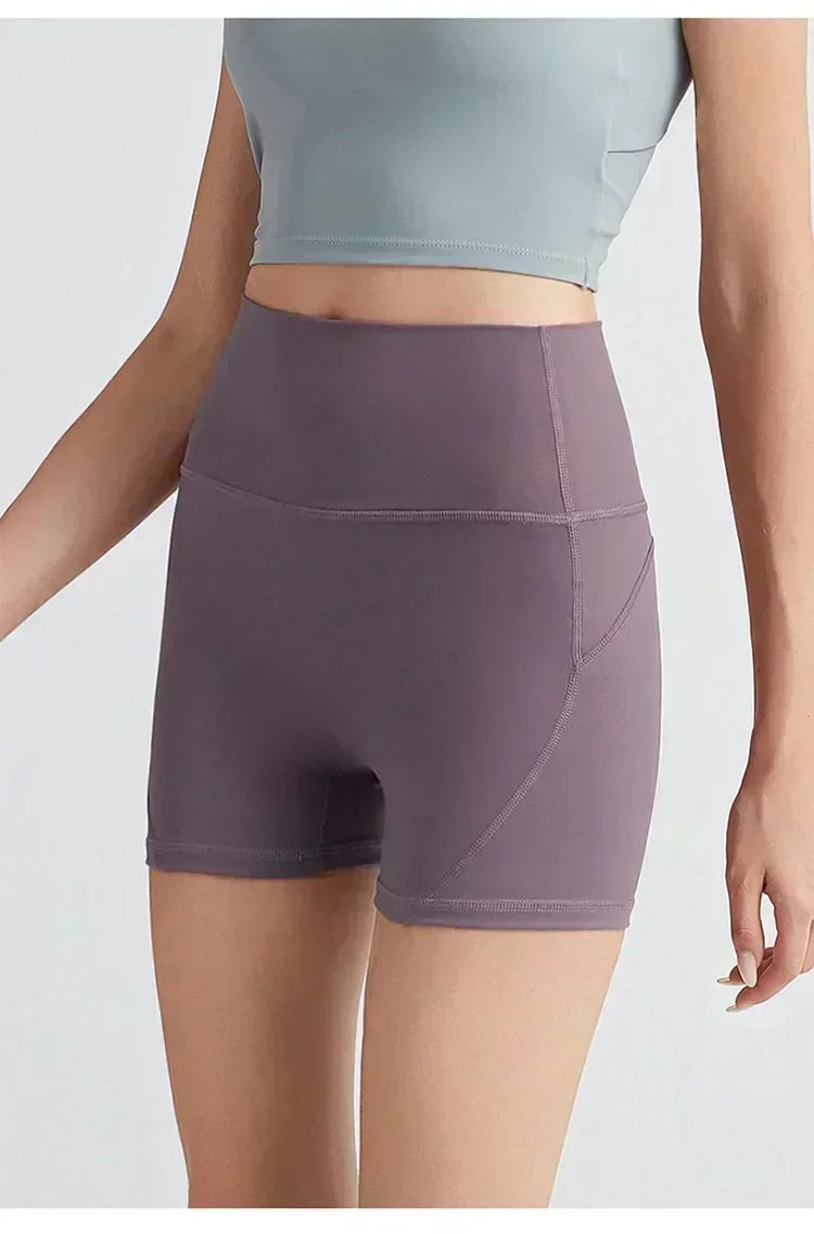 Yoga Pants Europe and the United States Without Embarrassing Line Hip Movement Tight Shorts Quick-drying Short Running Fitn