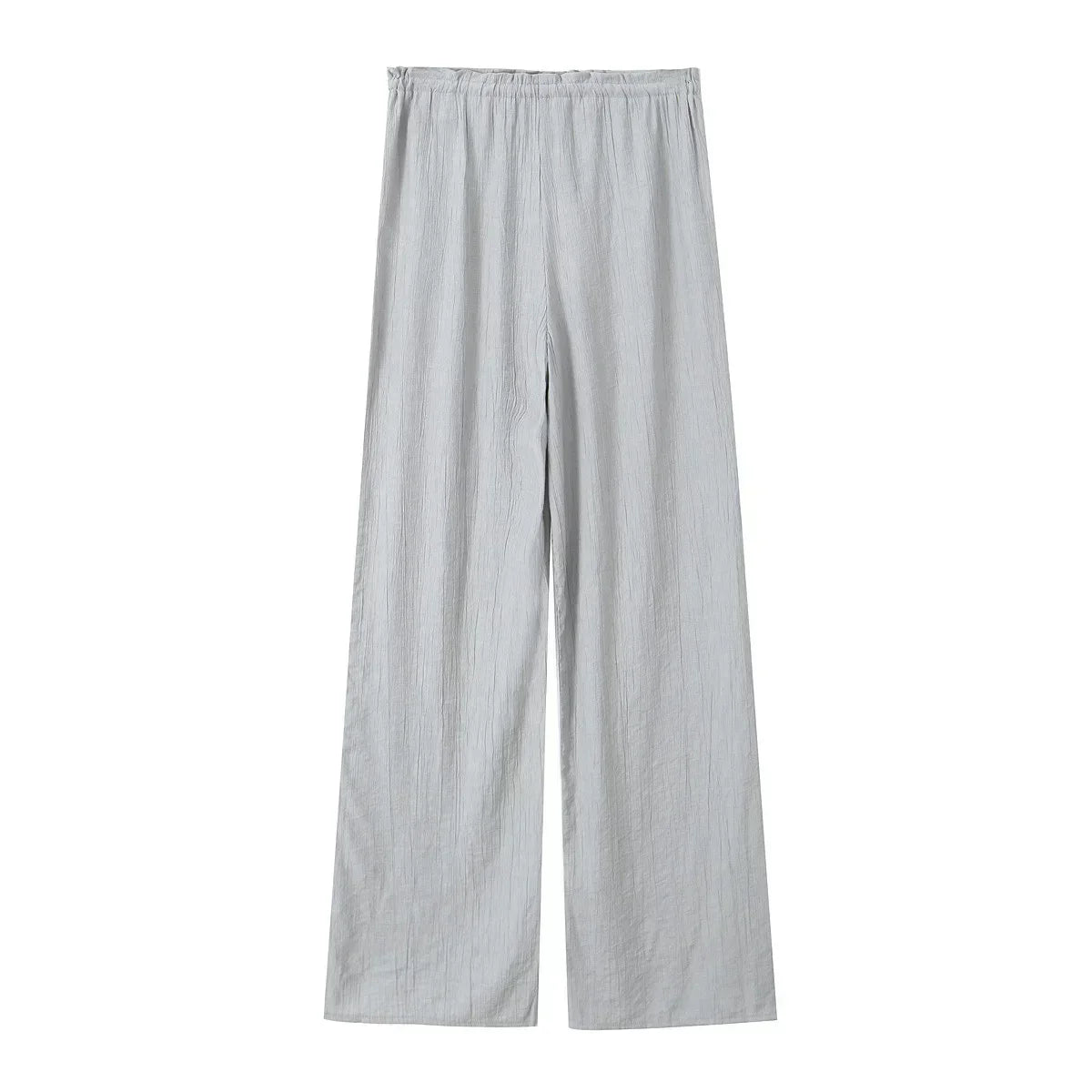Women's new Chic Fashion loose side pocket pants casual versatile textured pants retro high waisted lace up women's pants