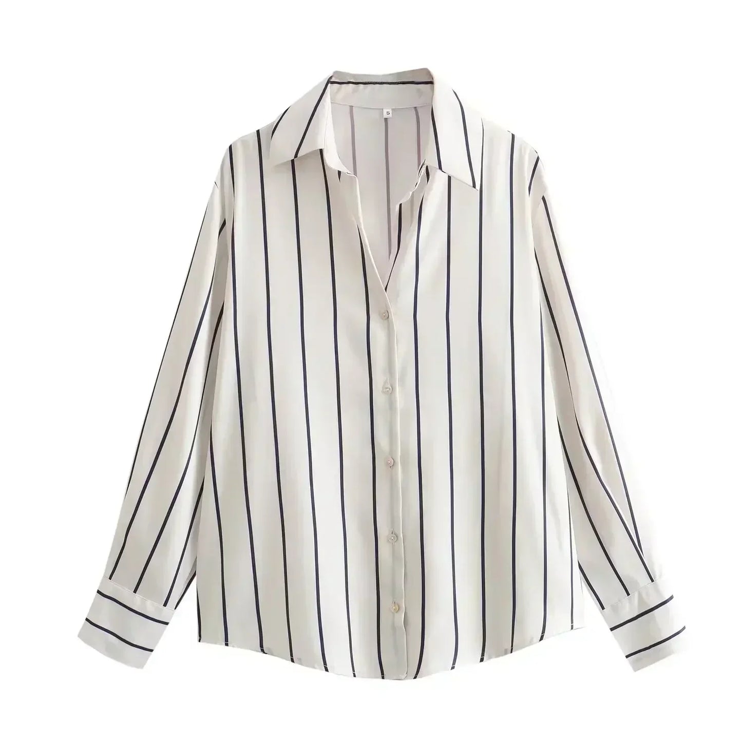 Women's new fashion loose satin texture shirt casual floral print shirt retro long sleeved Button up women's shirt chic top