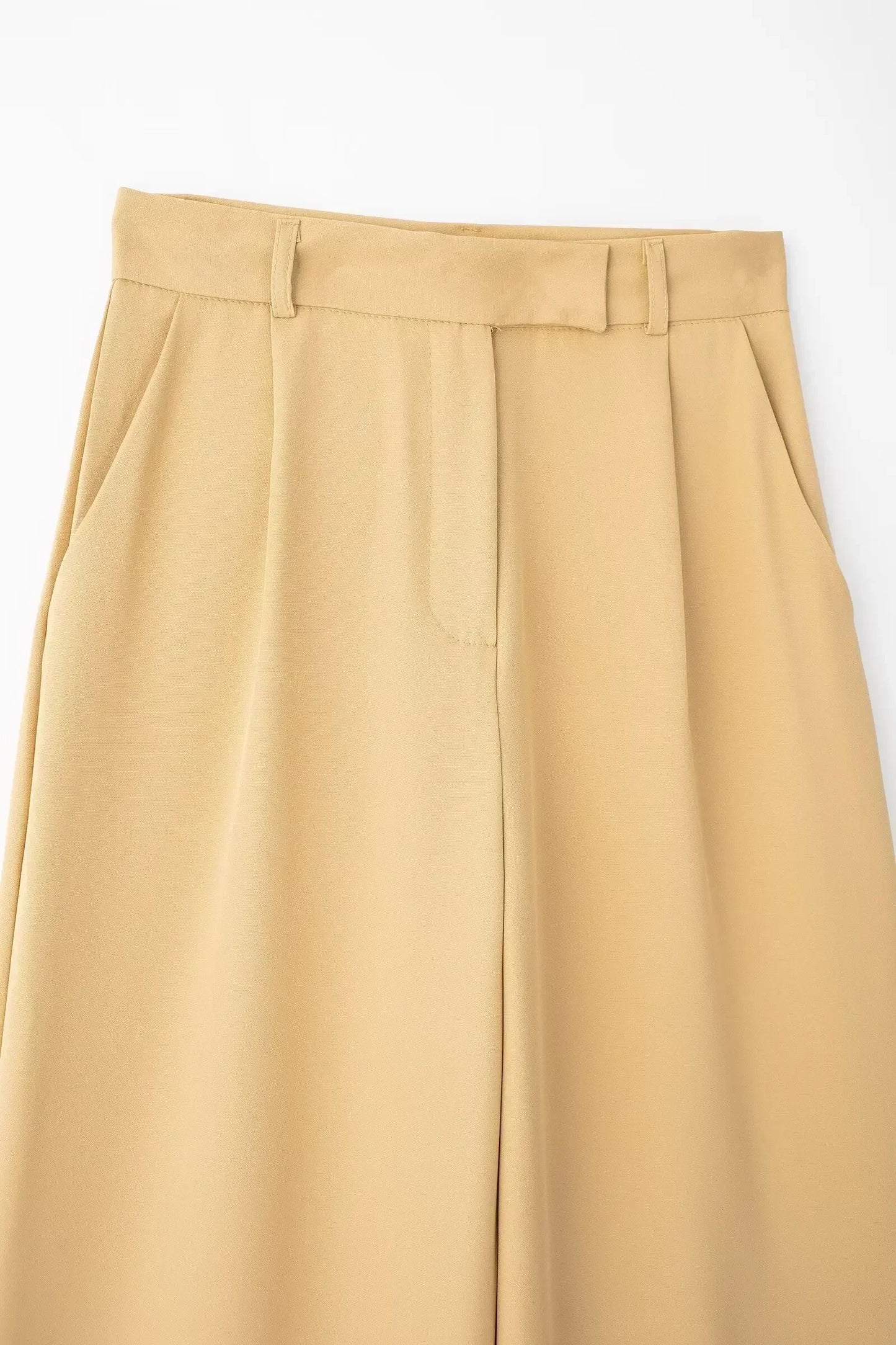 Women's 2024 New Fashion Multicolor Loose Side Pocket Casual Pleated Wide Leg Pants Retro High Waist Zipper Women's Pants