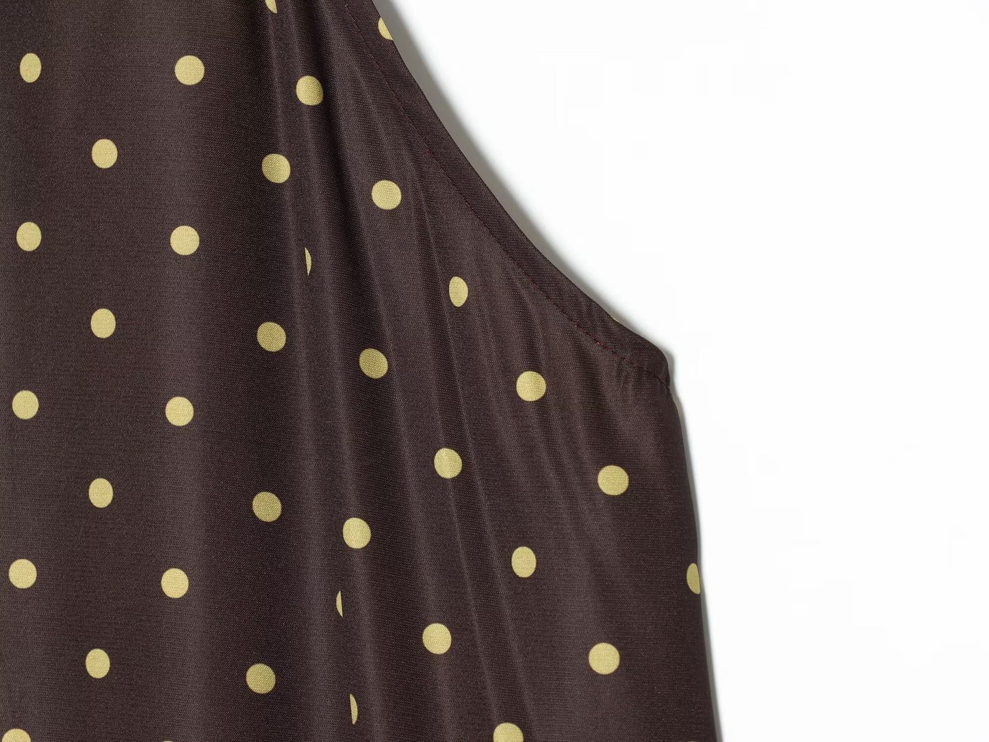 Women's polka dot hanging neck MIDI dress
