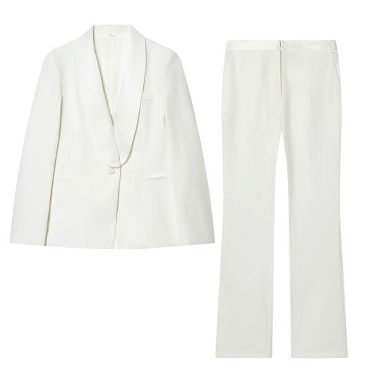 suit Women's 2 pieces casual dress collar Blazer Coat +Pants