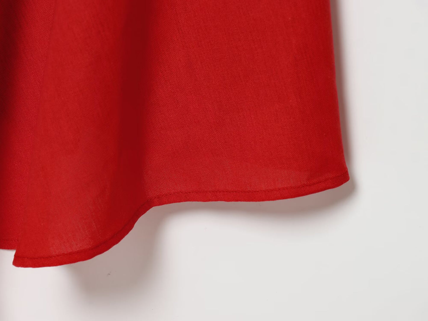 Women's linen blend hanging collar MIDI dress