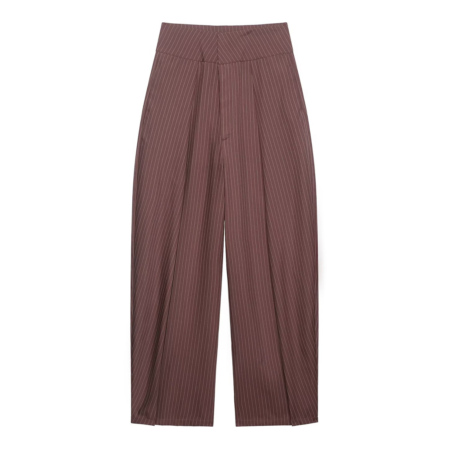 Women's high waisted pleated balloon version casual pants