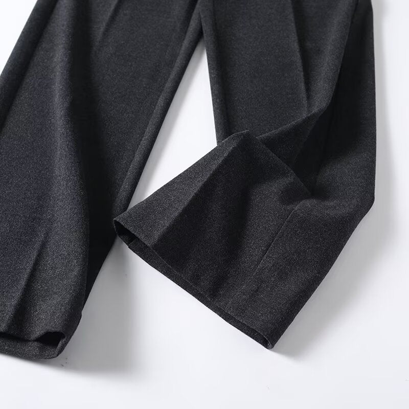 Women's loose flannel straight Blazer pants