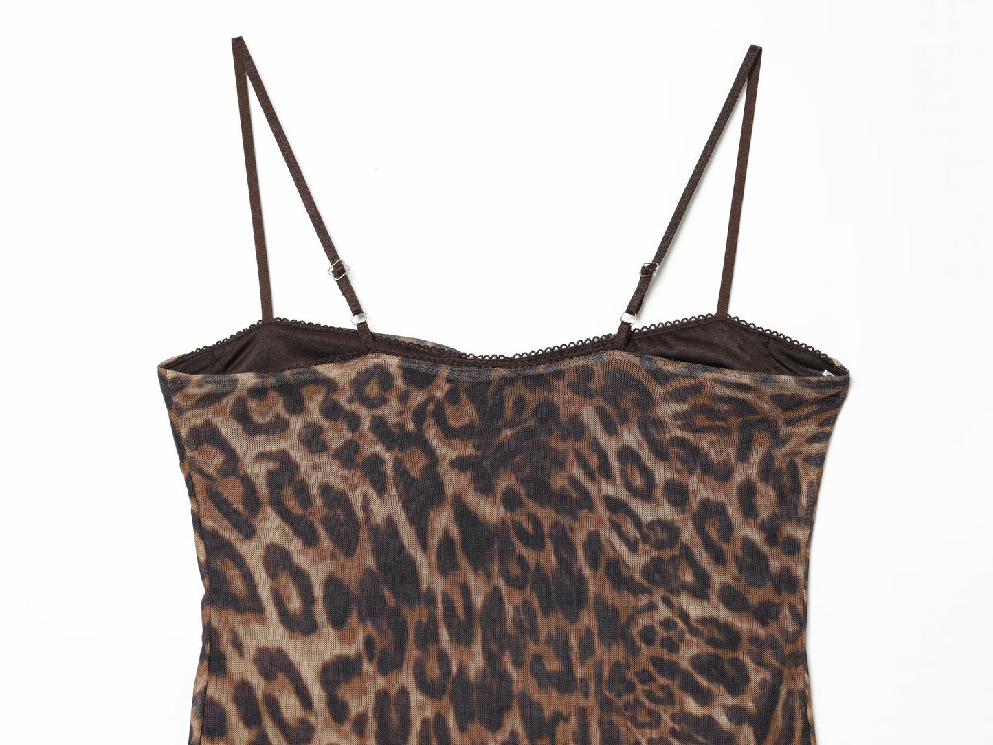 Women's animal print tight corset style tulle dress