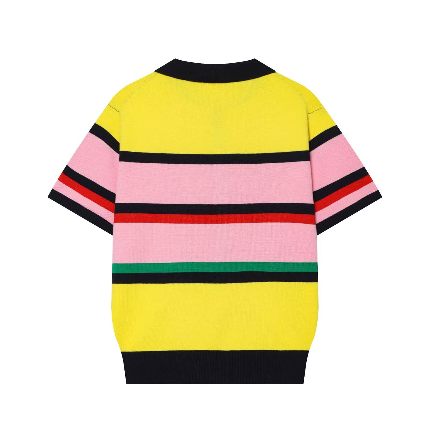 Women's comfortable striped knitted polo shirt