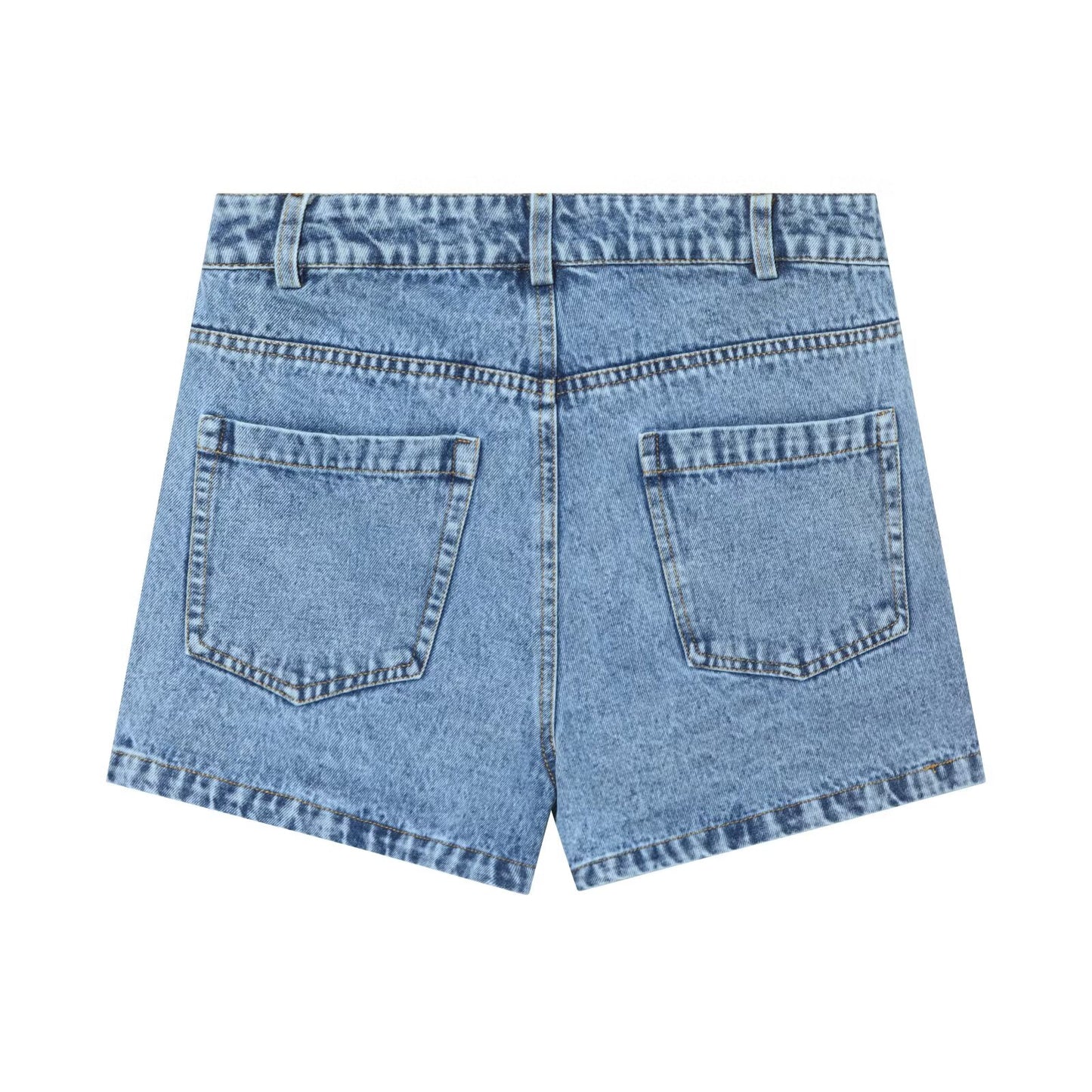 suit Women's 2 pieces casual short denim shirt+culottes