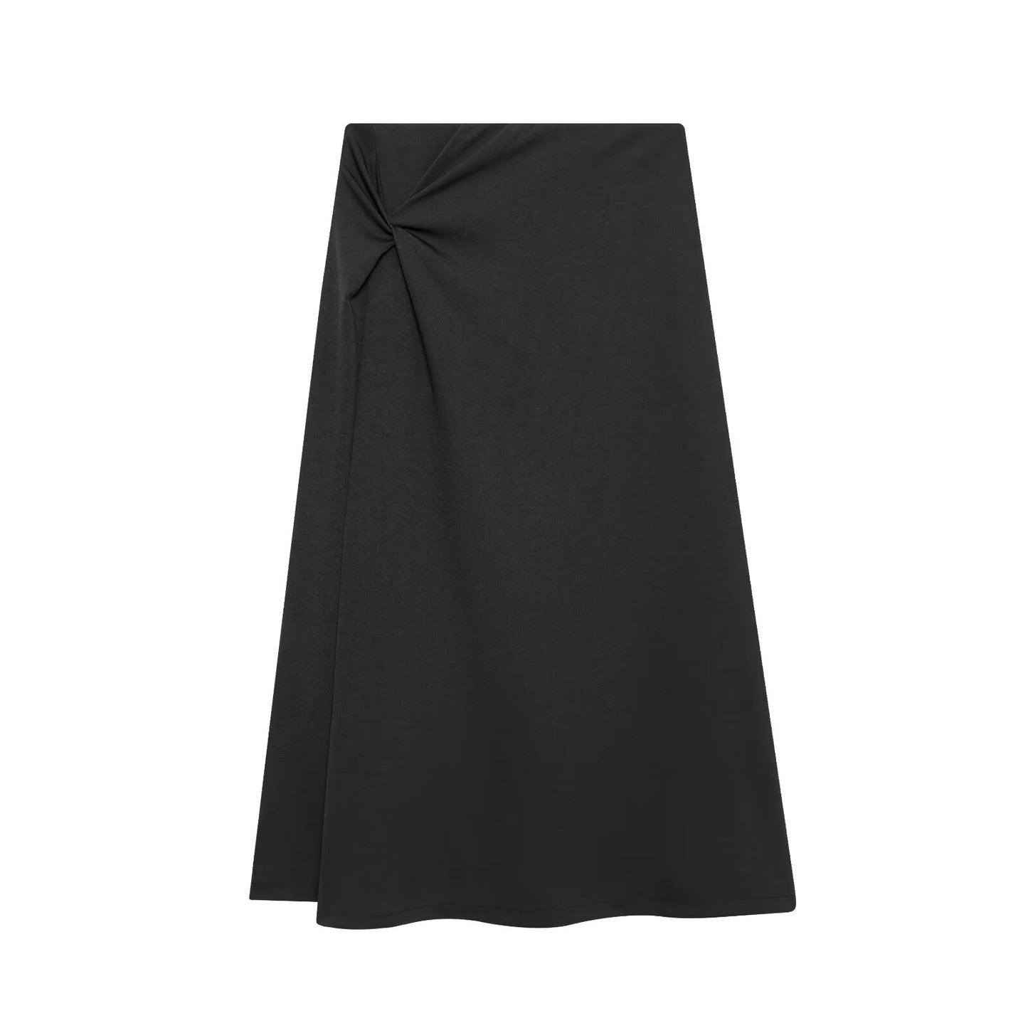 Women's twisted knot design casual MIDI skirt