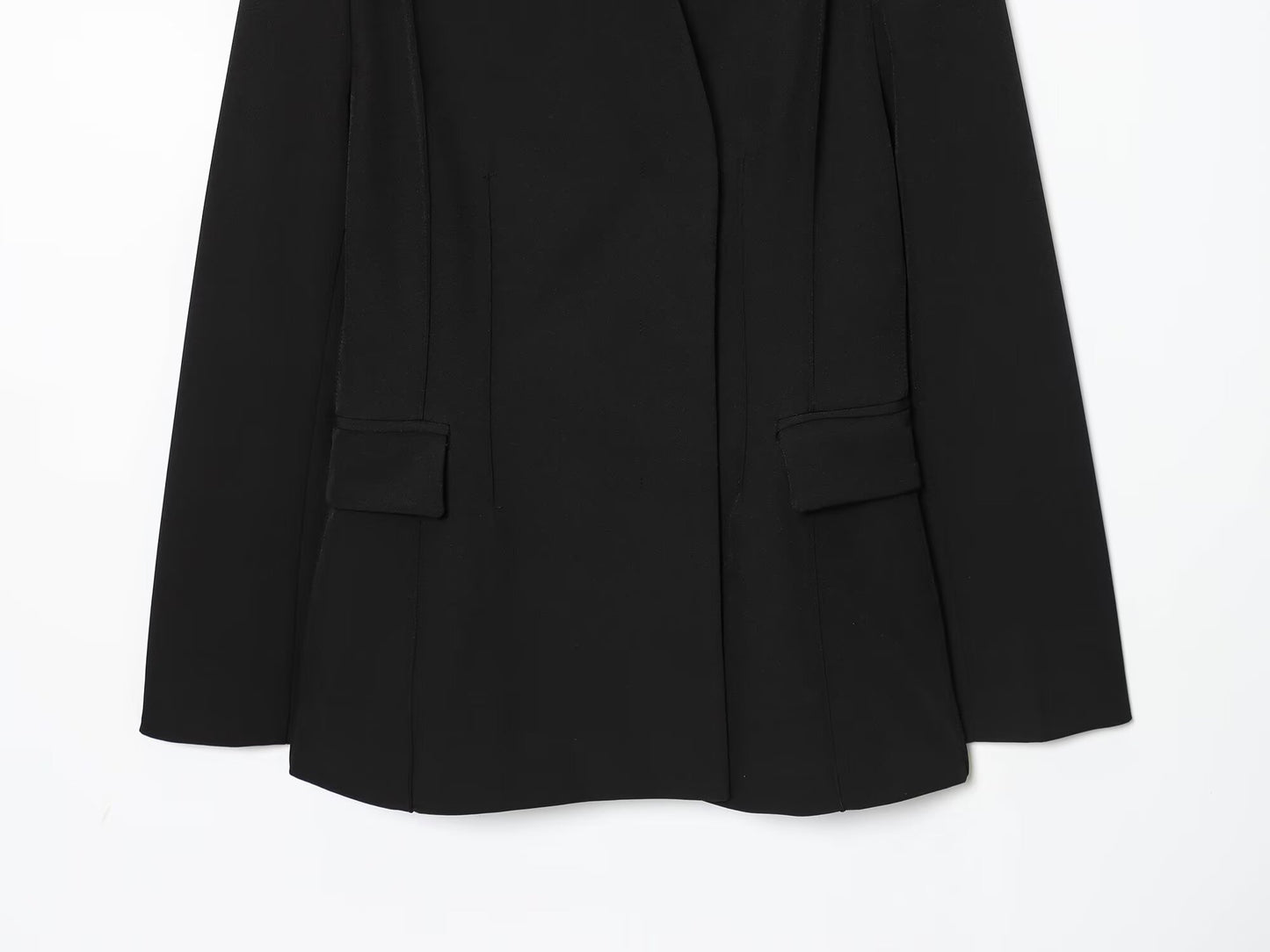 suit Women's 2 pieces Women's black slim stand collar Blazer Coat+Pants