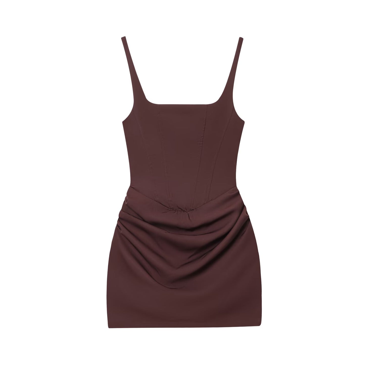 Women's sexy sleeveless hip hugging tied dress