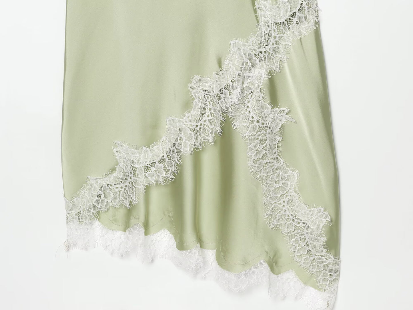Women's opening design lace patchwork MIDI dress