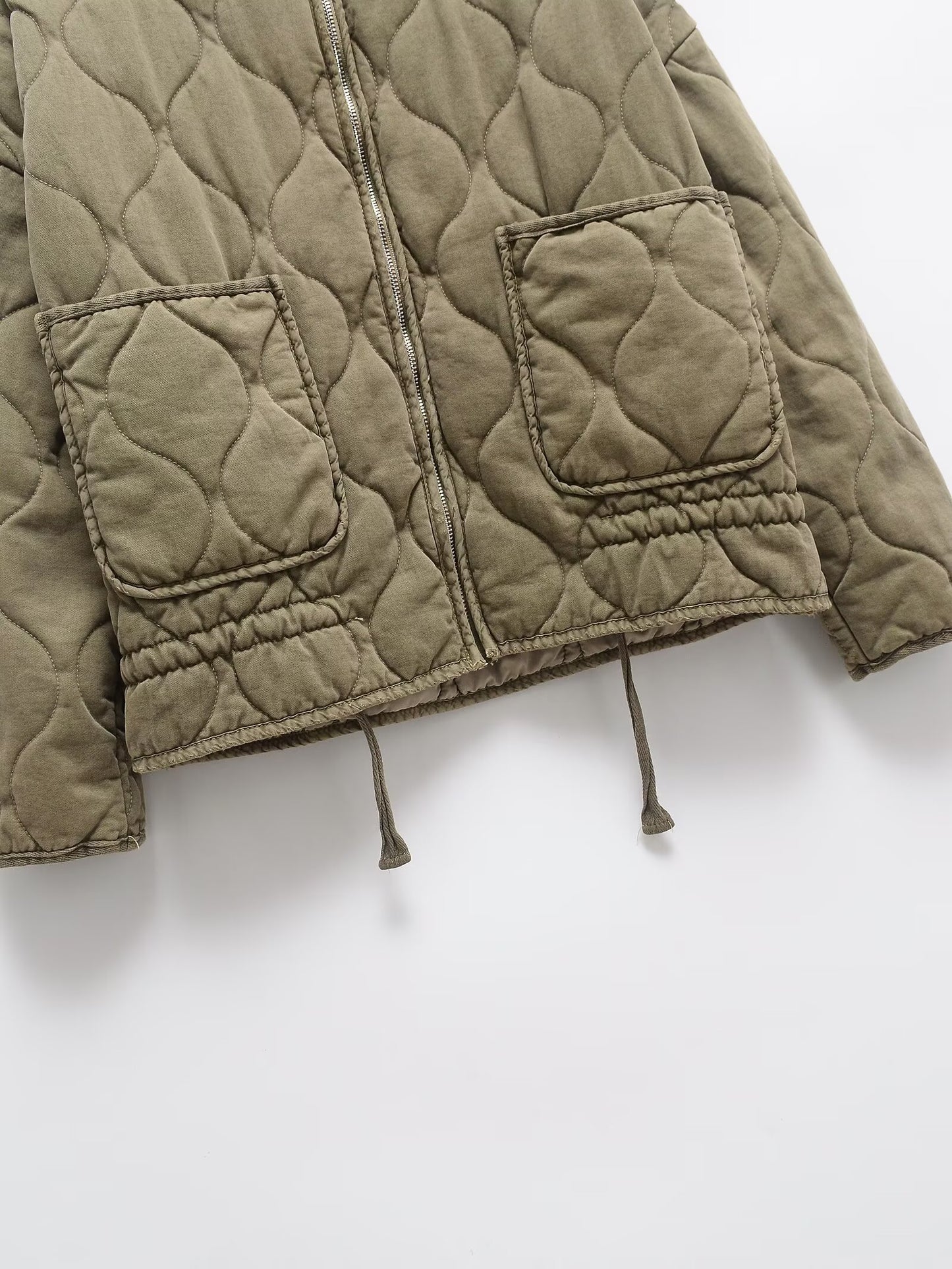 Women's winter loose warm standing collar cotton Coat