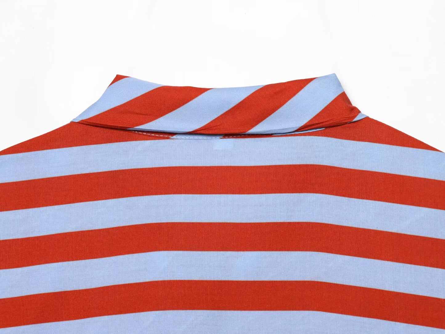 Women's bow decoration striped shirt