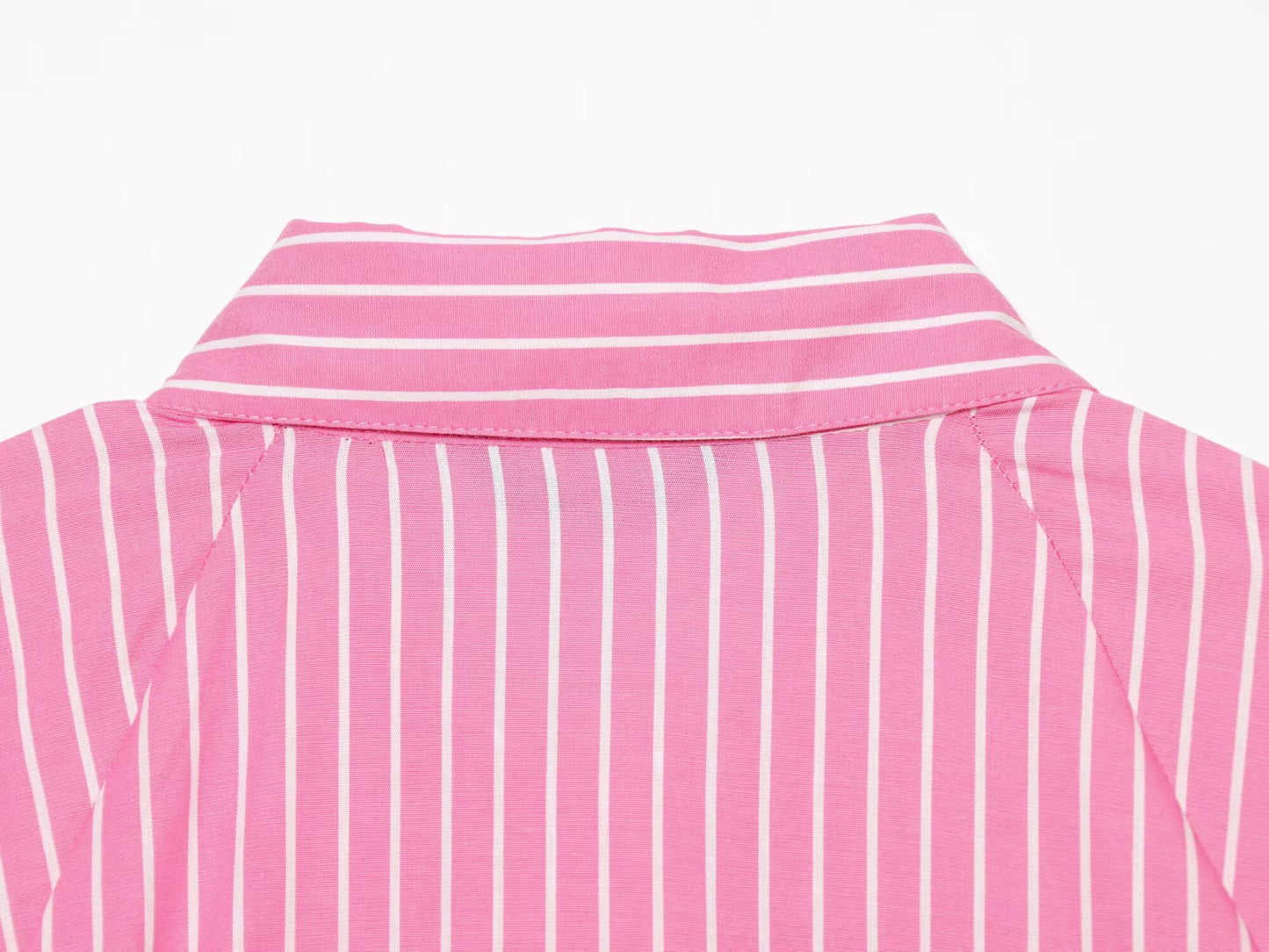 Women's casual striped poplin shirt
