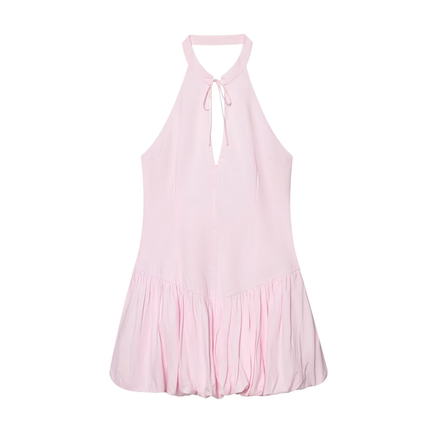 2026 Women's balloon style halter neck dress
