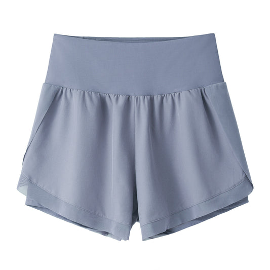LU Women's new high waist and abdomen anti-exposure shorts