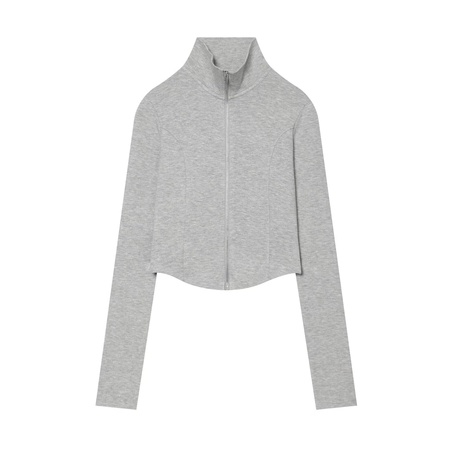suit Women's 2 pieces slim short zipper sweatshirt+shorts