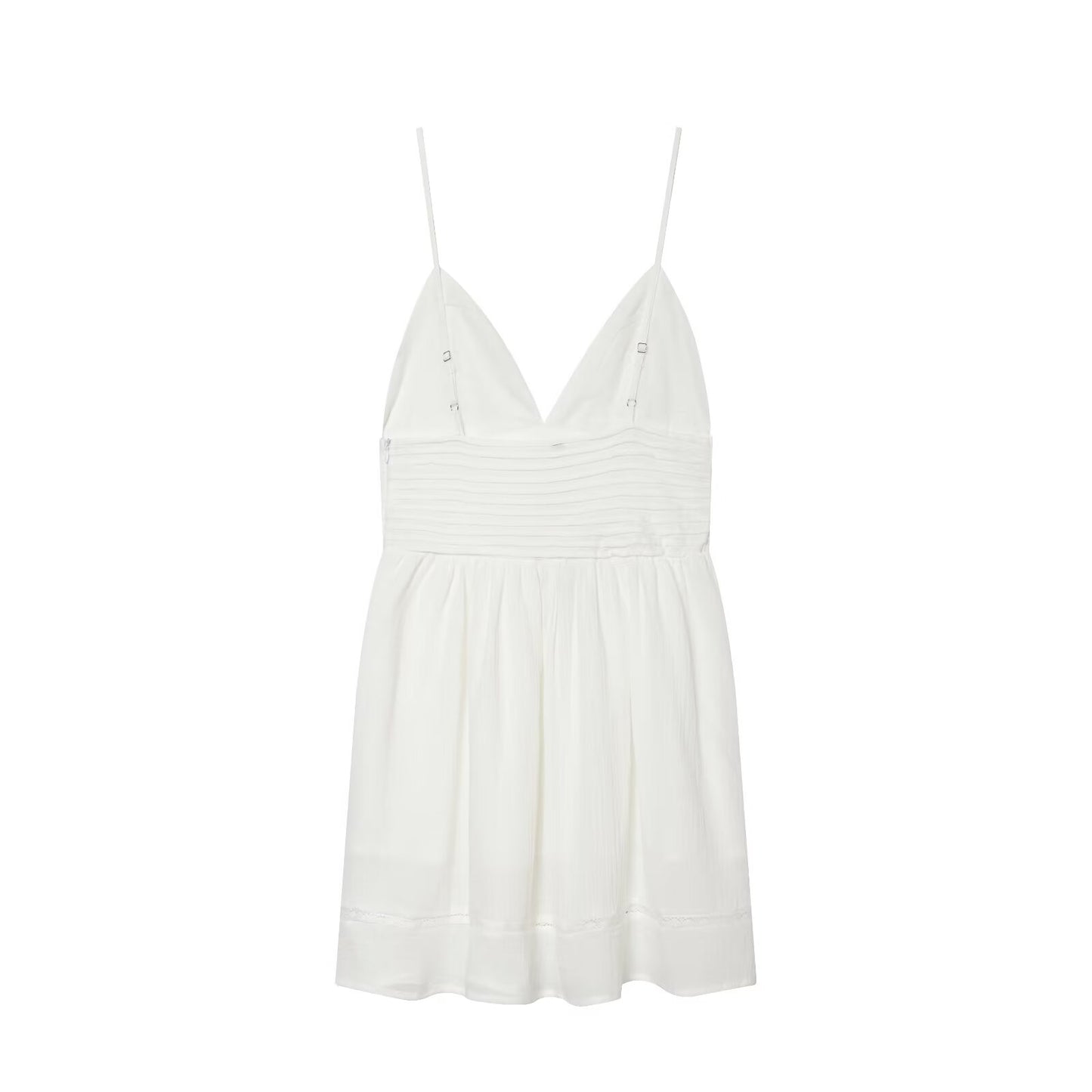 Women's embroidered suspender mini dress