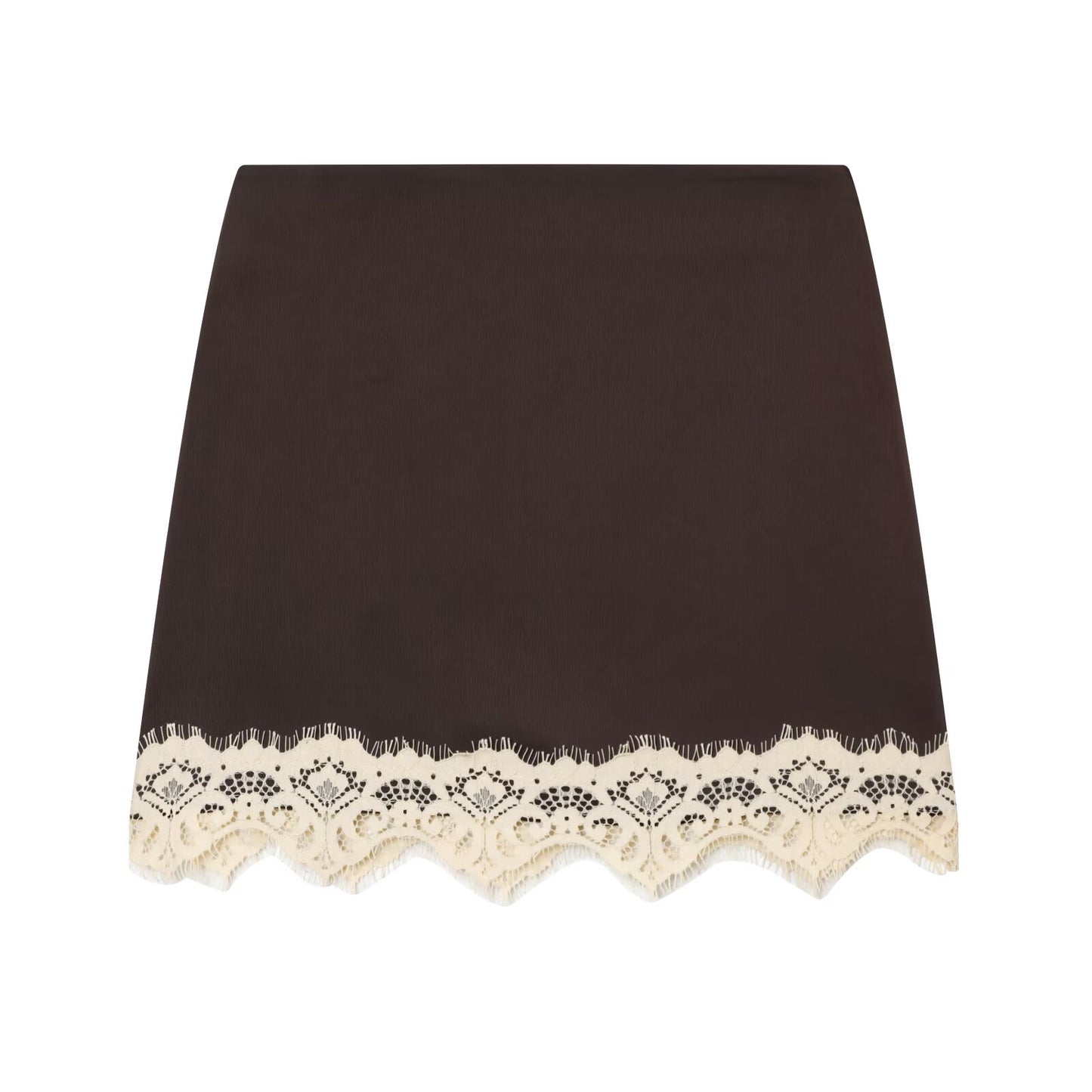 Women's lace hem slim Shorts Skirts