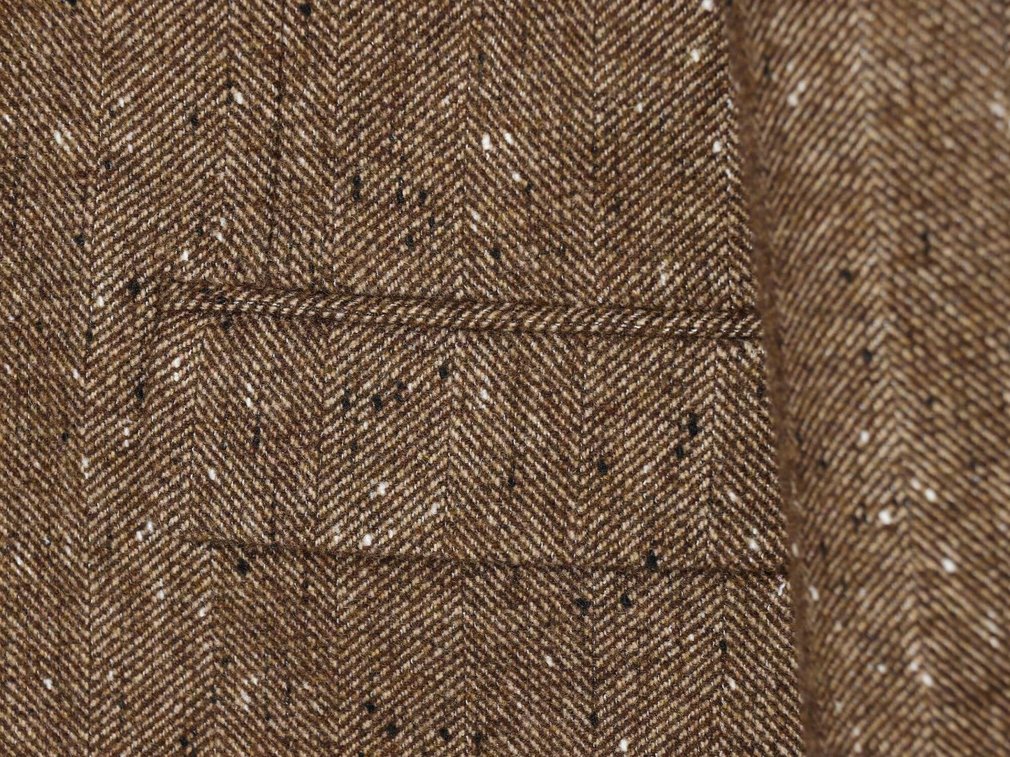 Women's loose blended herringbone diagonal Blazer Coat