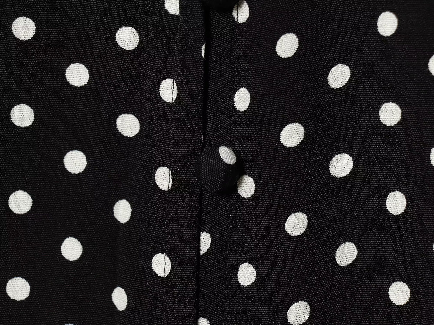 Women's long sleeved polka dot MIDI dress