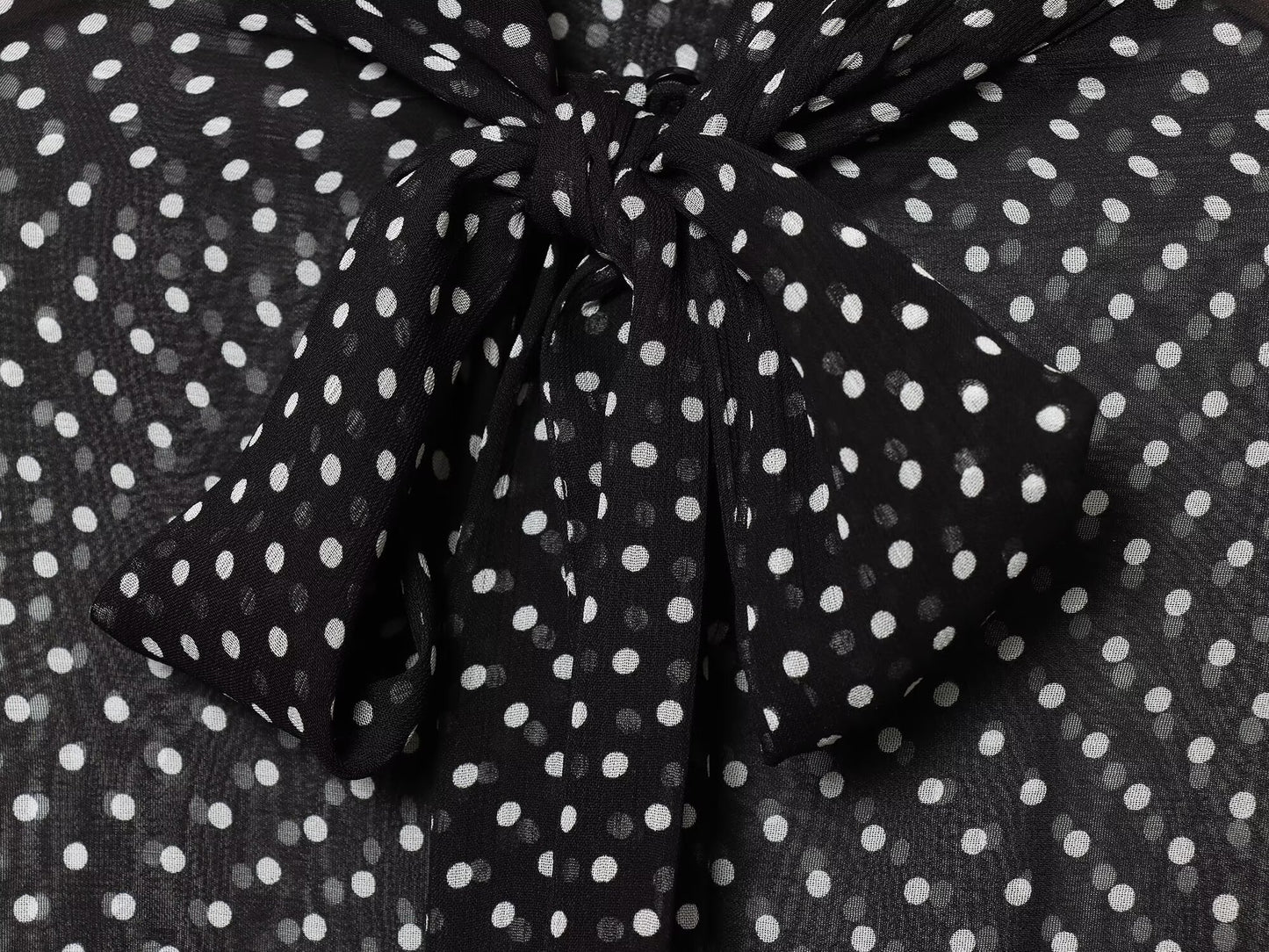 suit Women's 2 pieces bow decoration polka dot shirt+Skirts