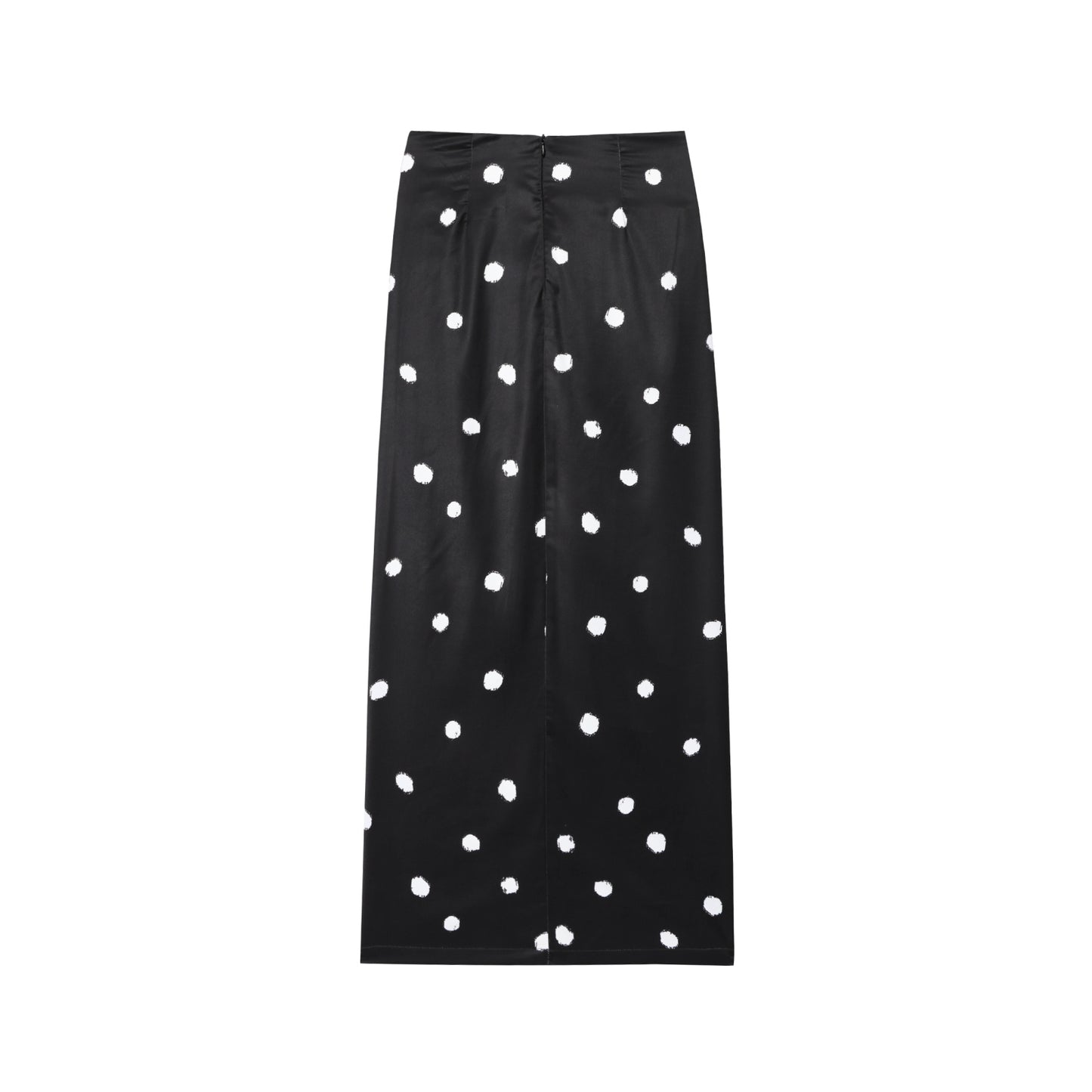 Women's knot decoration polka dot MIDI skirt