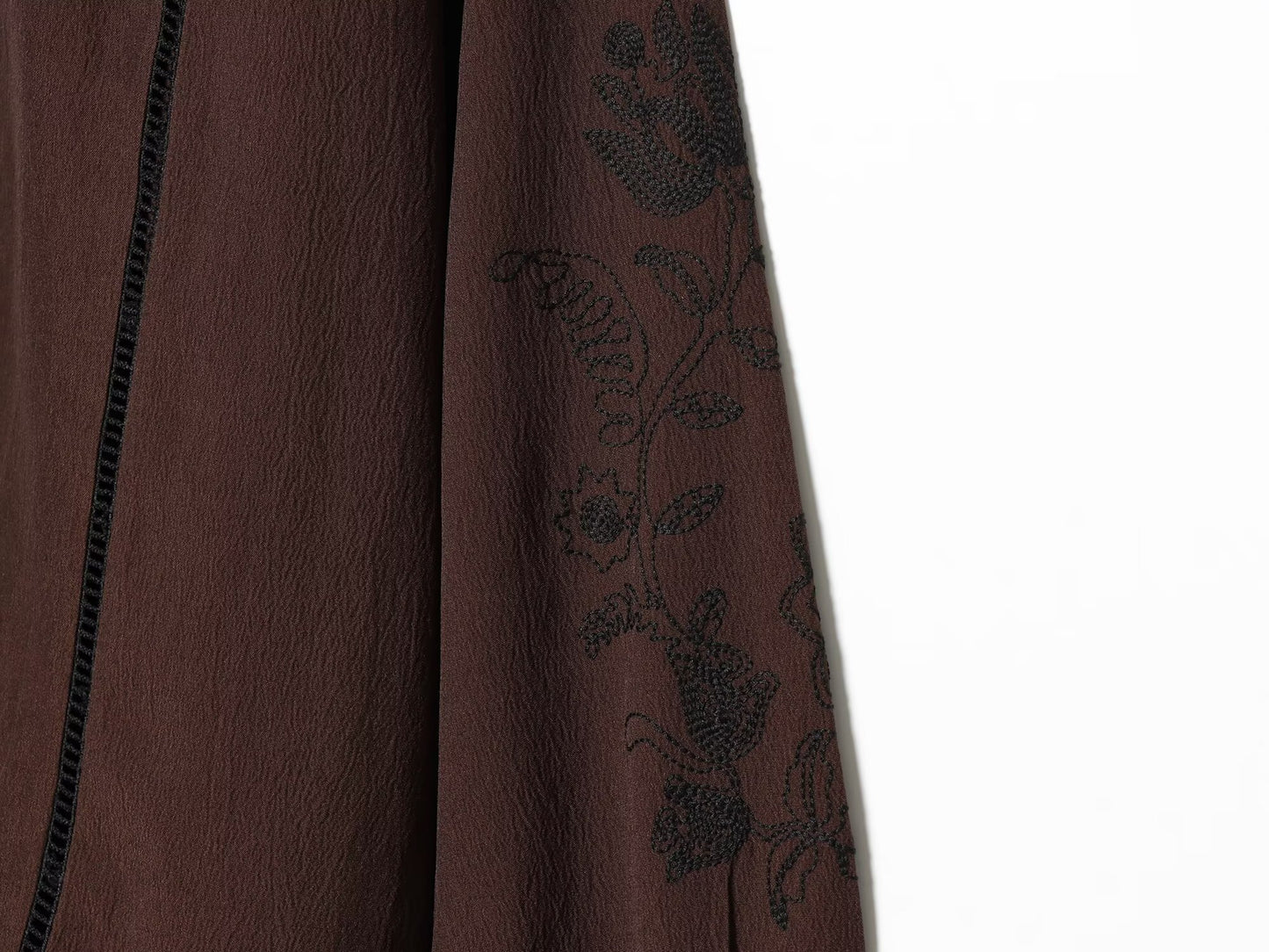 suit Women's 2 pieces lace up decorative embroidered shirt+pants