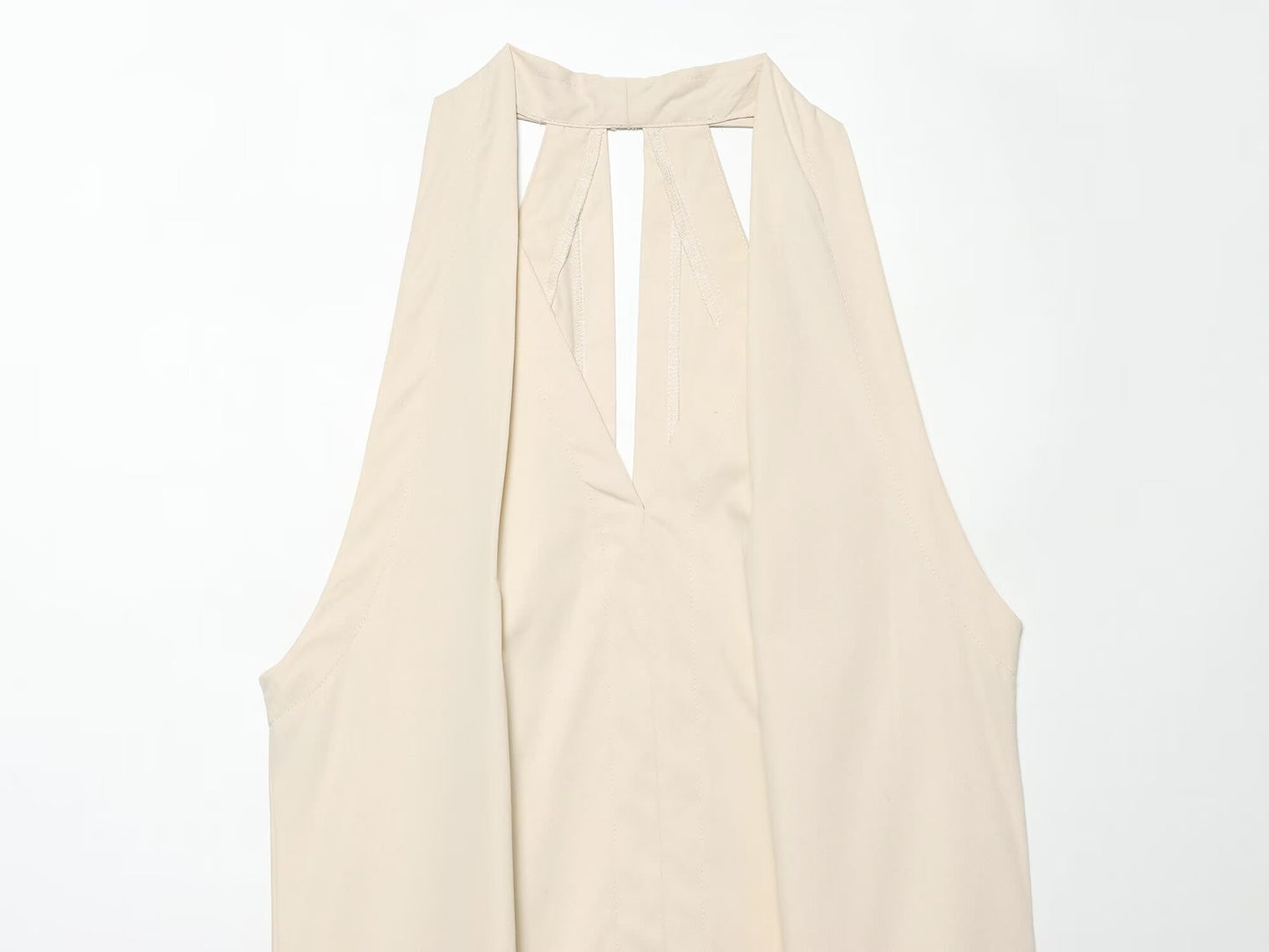 Women's tassel decoration long style hanging neck top