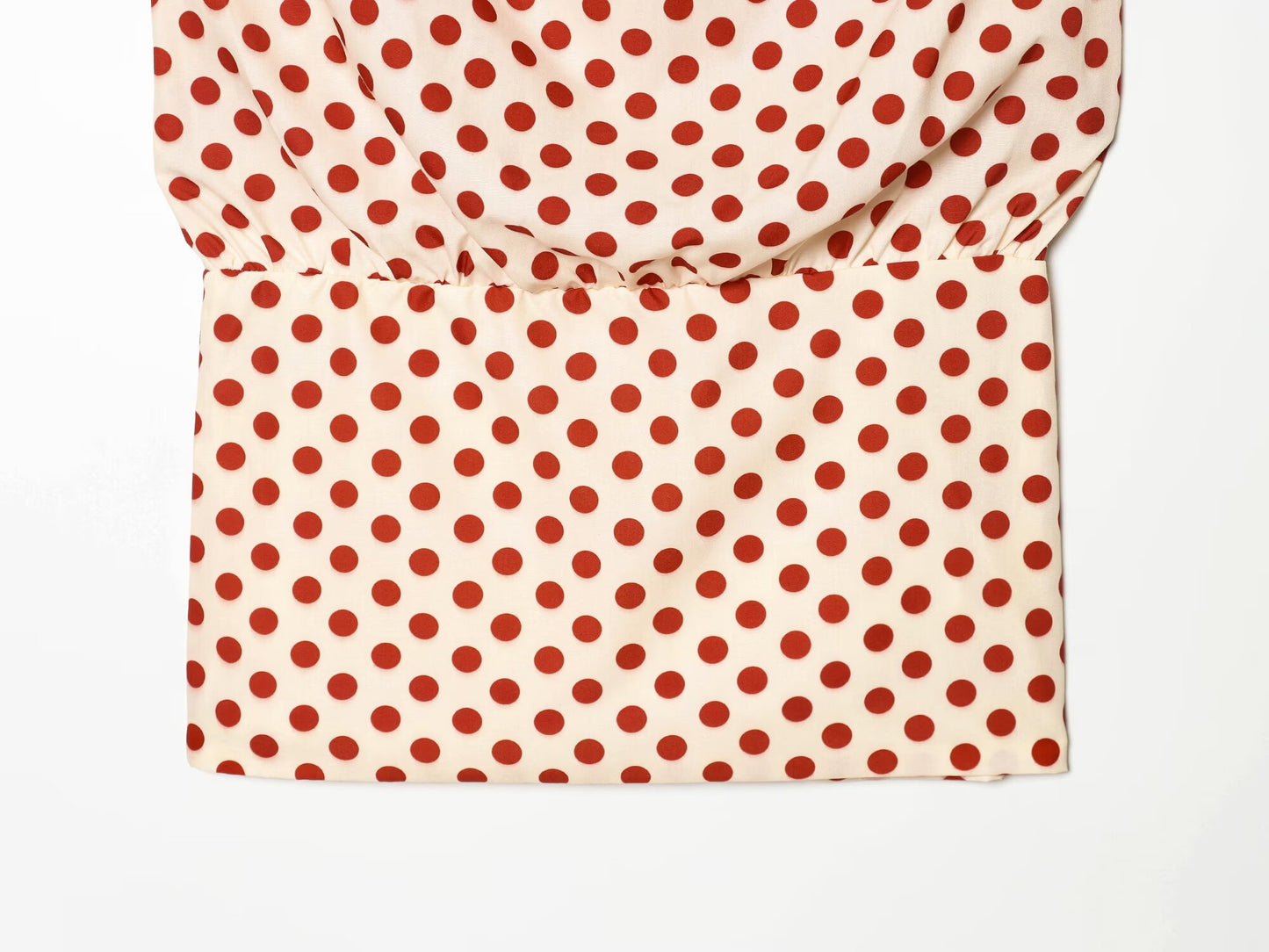 Women's polka dot strapless dress