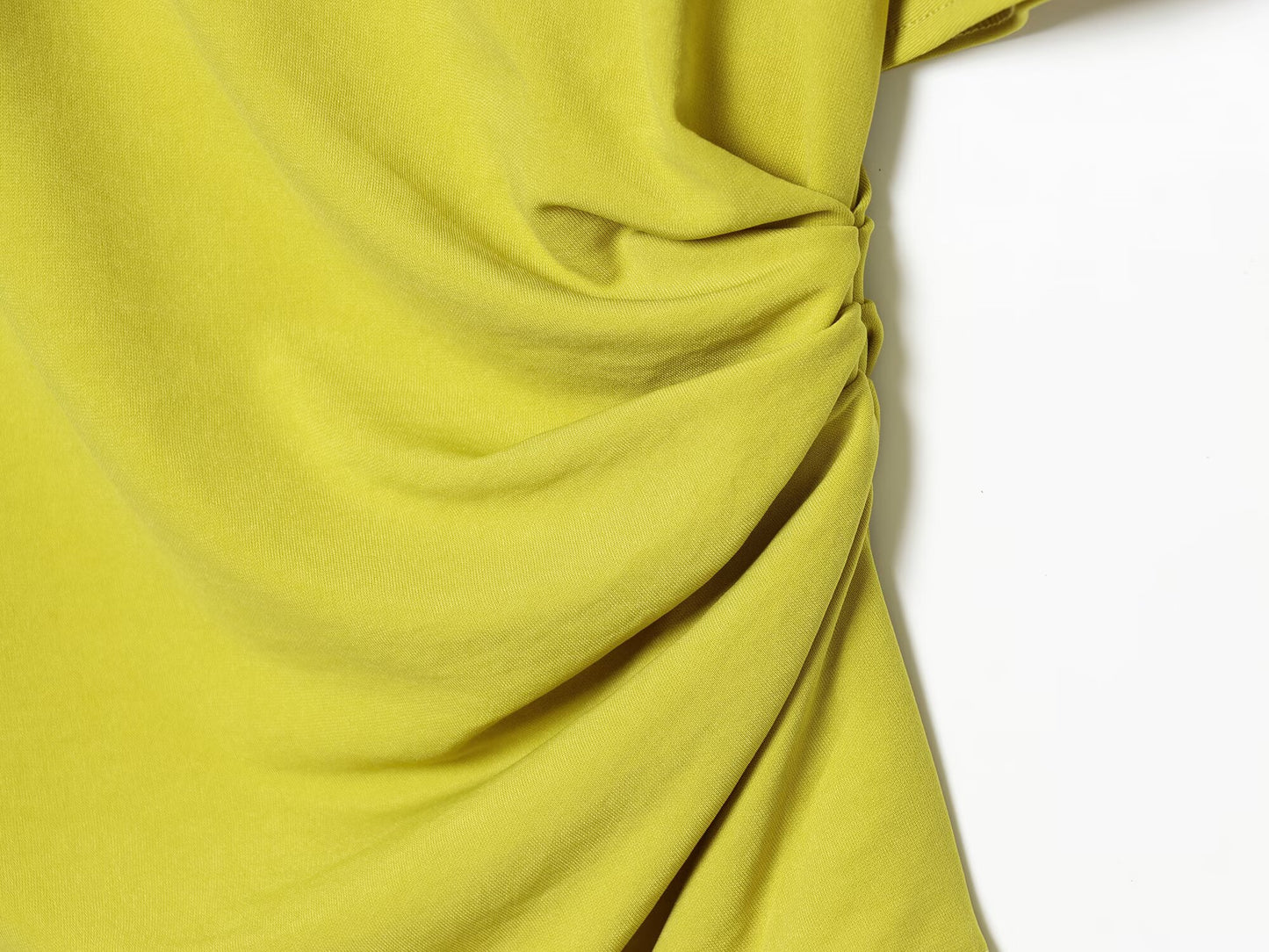 Women's boat neck asymmetrical pleated top