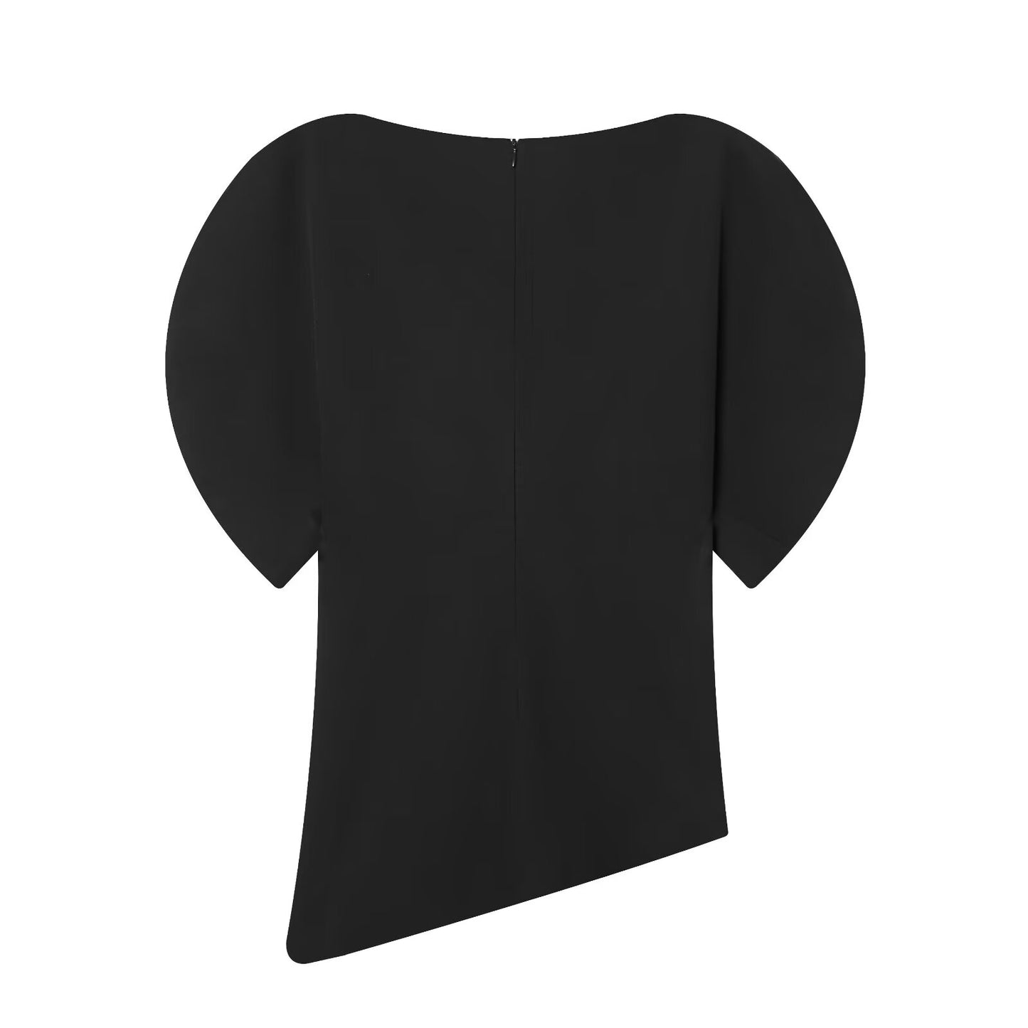 Women's Bubble Sleeve Asymmetric Top