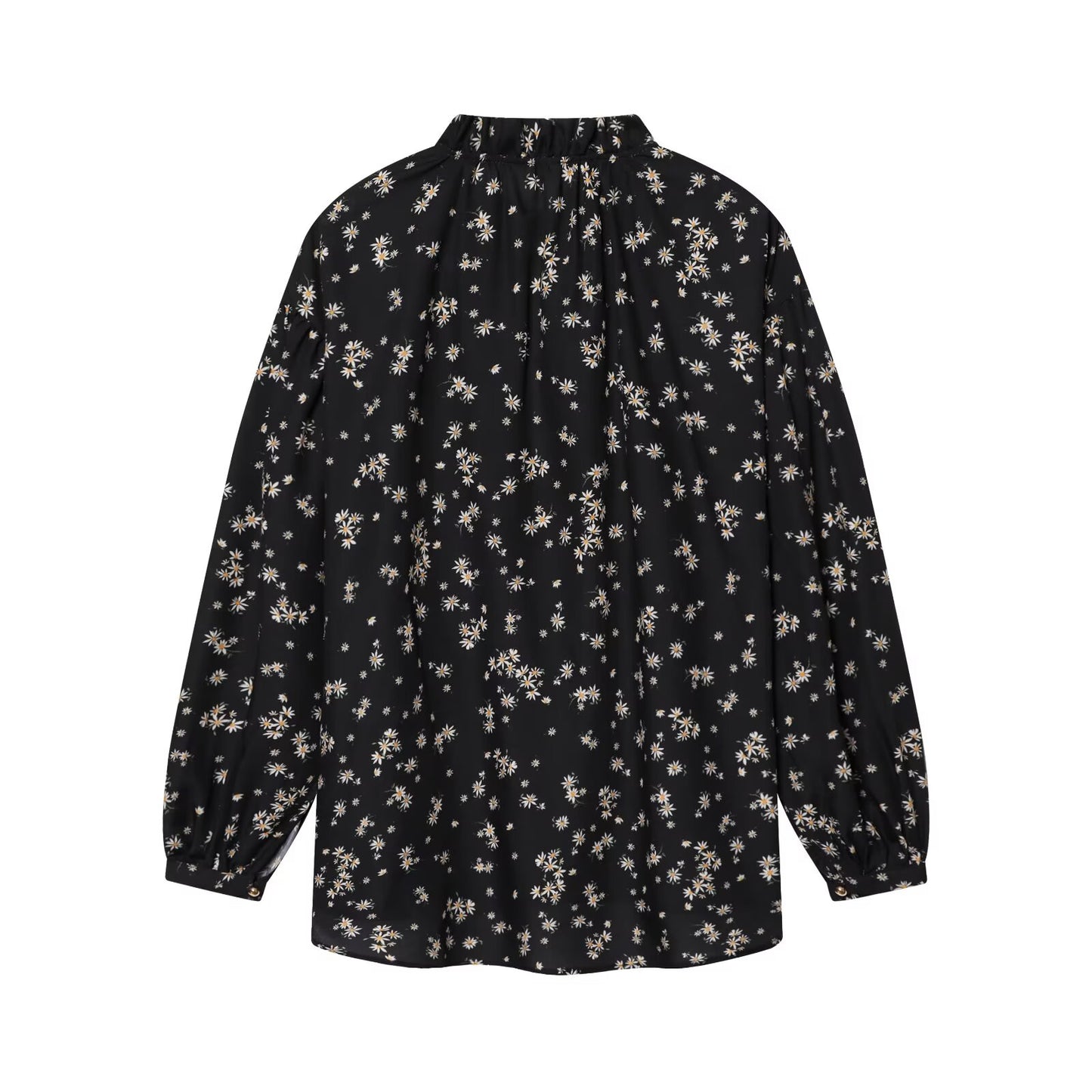 2026 Women's printed V-neck lace up shirt