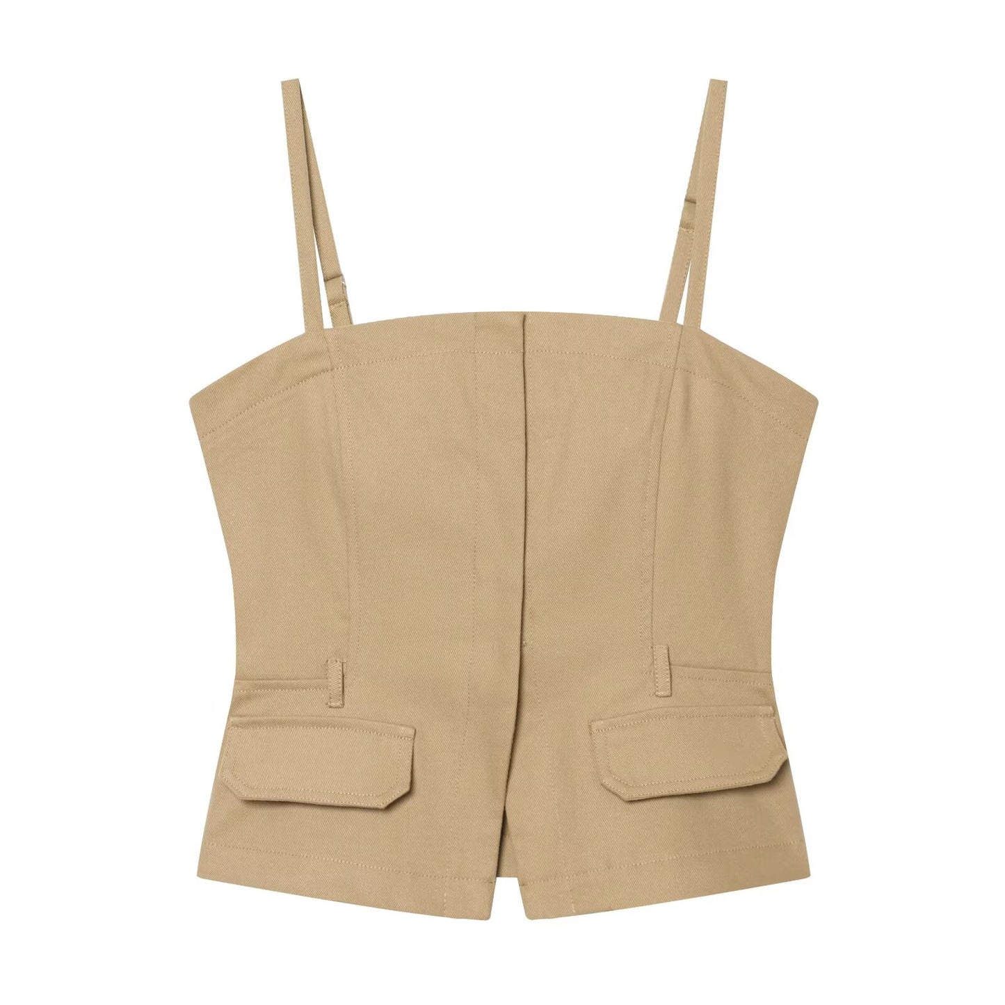 suit Women's 2 pieces backless denim suspender top+Jeans