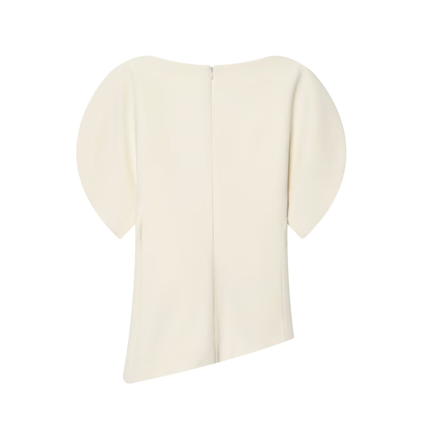 Women's Bubble Sleeve Asymmetric Top