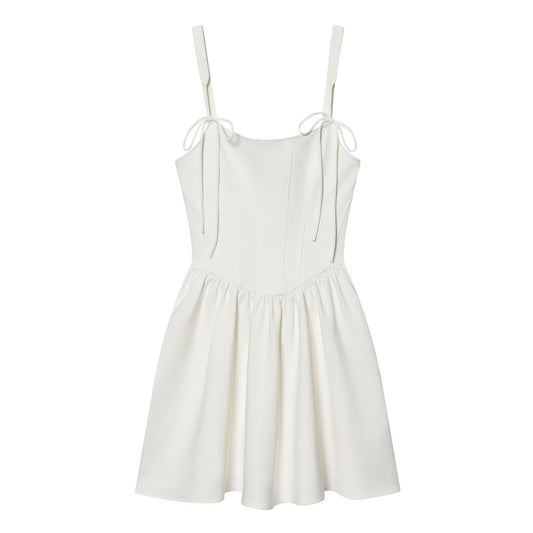 Women's tight corset style fluffy dress